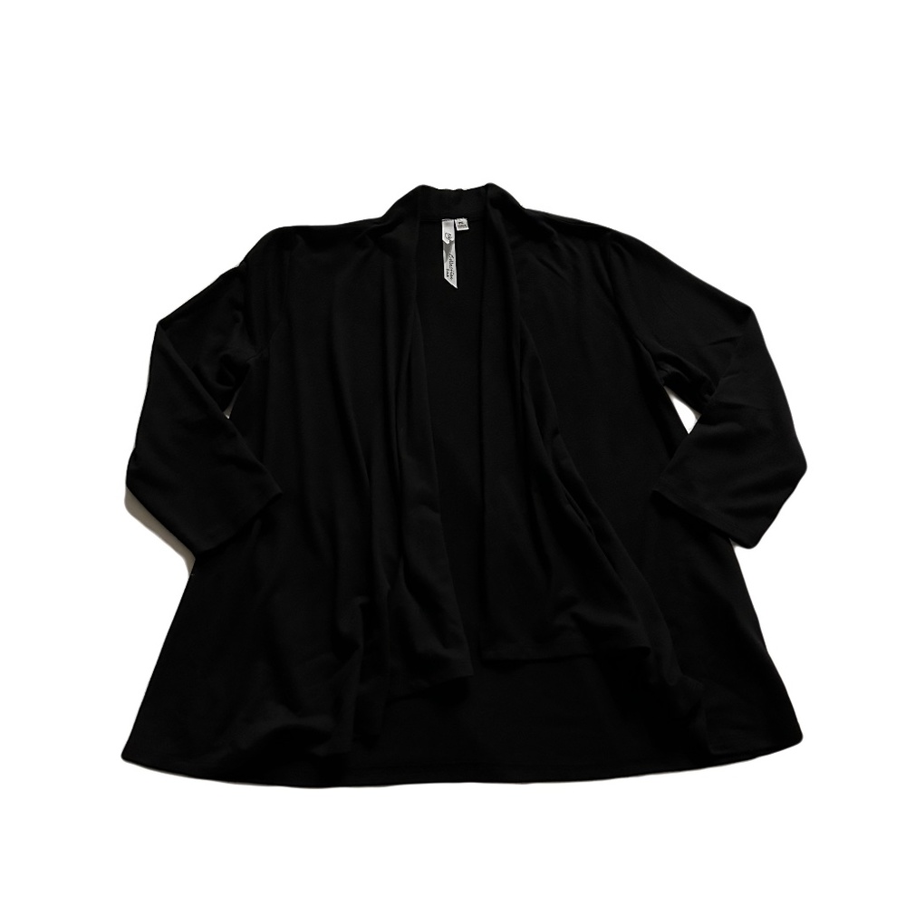 NY Collection by Macy's, Shawl/Swing 3/4 Sleeve Cardigan, Size SP, Color Black